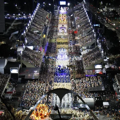 Fotos aéreas do voo feito sob o desfile da Portela, segunda noite de desfiles das escolas de samba no Rio de Janeiro. Crédito: Fernando Maia/Riotur<!-- NICAID(15677571) -->