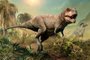 Ilustração 3D  do tiranossauro rex. Foto: warpaintcobra / stock.adobe.comFonte: 214101651<!-- NICAID(15319862) -->
