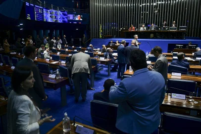 Sessão do plenário do Senado nesta quinta-feira (19).<!-- NICAID(15939381) -->