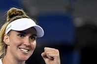 Brazil's Beatriz Haddad Maia reacts after winning a point against Poland's Magdalena Frech during their women's singles match at the Wuhan Open tennis tournament in Wuhan, China's Hubei province on October 10, 2024. (Photo by WANG Zhao / AFP)Editoria: SPOLocal: WuhanIndexador: WANG ZHAOSecao: tennisFonte: AFPFotógrafo: STF<!-- NICAID(15890012) -->