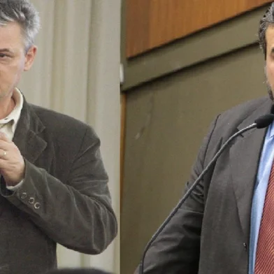 Presidente da CUT Rio Grande do Sul, Amarildo Cenci e o Presidente da Força Sindical-RS, Claudio Janta<!-- NICAID(15261018) -->