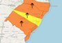 Rajadas de vento de até 100 km/h e chuva intensa devem atingir áreas da metade norte do RS, apontam dois novos alertas do Inmet
