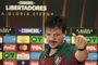 Fluminense's coach Fernando Dizin attends a press conference at the Maracana stadium in Rio de Janeiro, Brazil, on November 3, 2023, on the eve of the Libertadores Cup final football match against Argentina's Boca Juniors. (Photo by SILVIO AVILA / AFP)Editoria: SPOLocal: Rio de JaneiroIndexador: SILVIO AVILASecao: soccerFonte: AFPFotógrafo: STR<!-- NICAID(15587938) -->