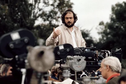 Kubrick, livro de Michel Ciment. Na foto, Stanley Kubrick no set de Barry Lyndon<!-- NICAID(16001900) -->
