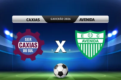 Arte Pioneiro / Reprodução Caxias x Avenida, pelo Gauchão 2026<!-- NICAID(16202604) -->