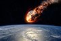 Meteor glowing as it enters the Earth&#39;s atmosphereMeteoro cruzando o céu da Terra - Foto: Vadimsadovski/stock.adobe.comFonte: 91563307<!-- NICAID(15409701) -->