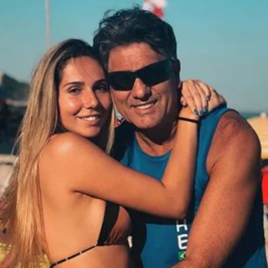 Carol e o pai Renato Portaluppi