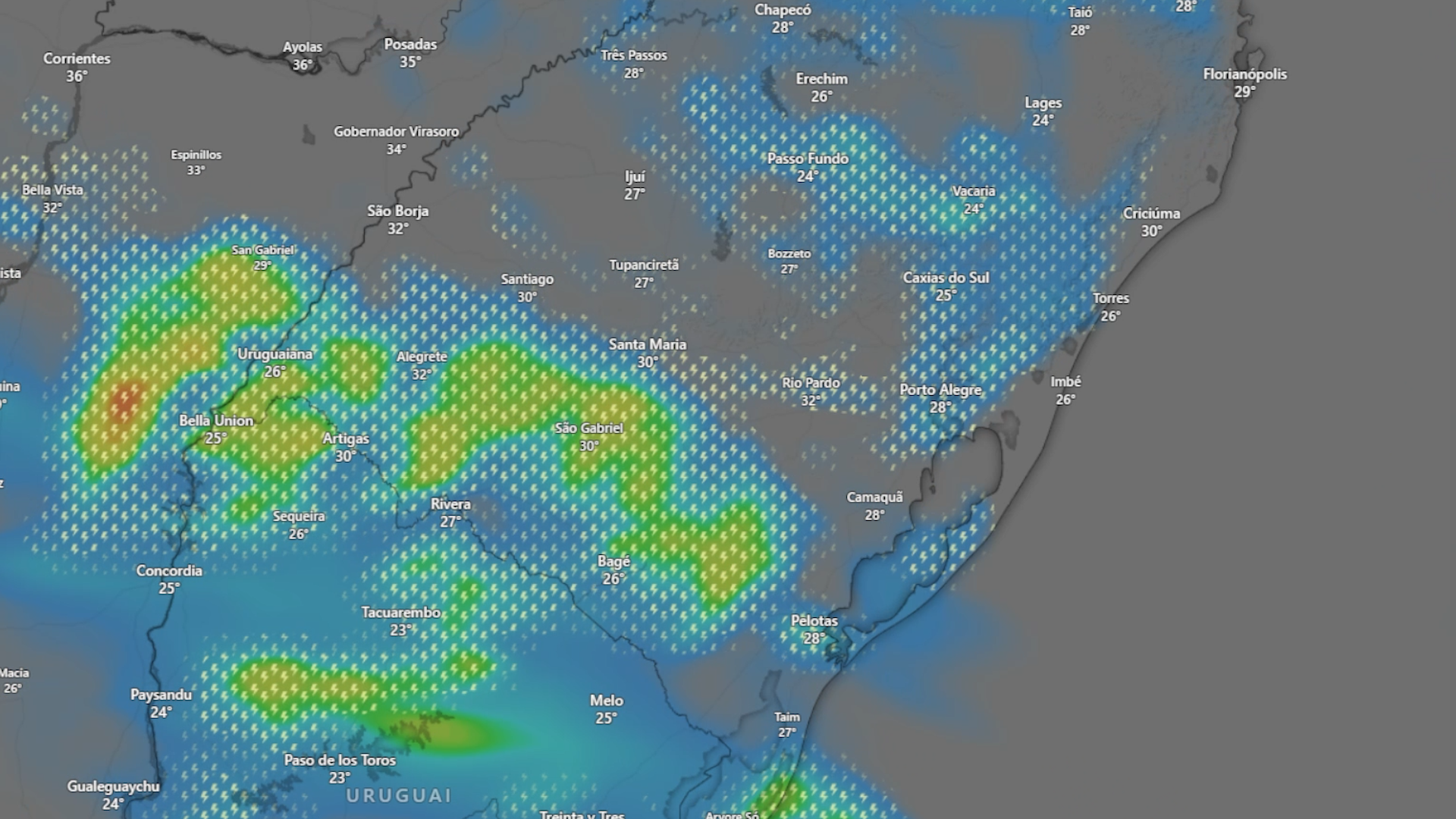 Instabilidade marca a previs&atilde;o para o RS nos pr&oacute;ximos dias