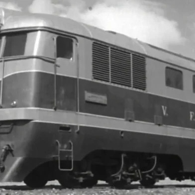 Locomotiva Esslingen em 1954Print de documentário da Leopoldis-Som<!-- NICAID(15458205) -->