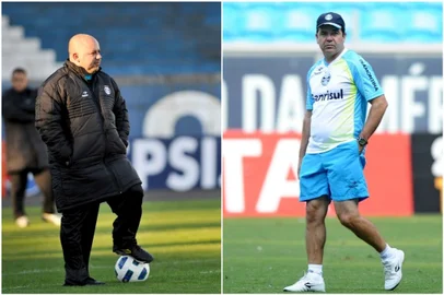 Julinho Camargo e Enderson Moreira foram os substitutos de Renato Portaluppi no Grêmio