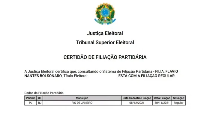 TSE / Reprodução TSE / Reprodução
