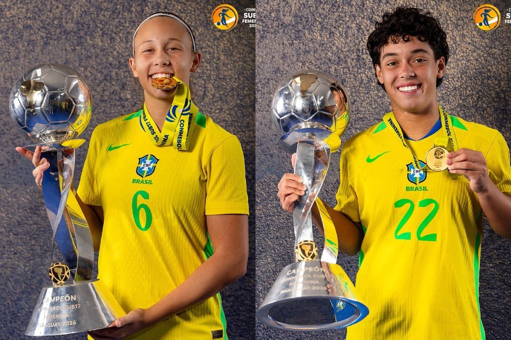 Atletas do Grêmio são convocadas para seleções brasileiras de base em 2026