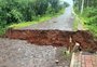 Chuva provoca alagamentos e estragos em Nonoai, no norte do RS
