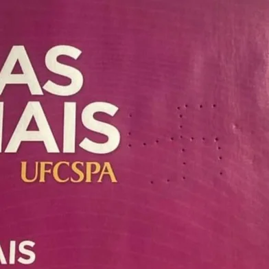 PORTO ALEGRE, RS, BRASIL - 15/04/2025 - Suástica em cartaz afixado na UFCSPA<!-- NICAID(16017980) -->