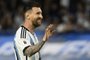 Argentina's forward Lionel Messi gestures during the 2026 FIFA World Cup South American qualification football match between Argentina and Uruguay at La Bombonera stadium in Buenos Aires on November 16, 2023. (Photo by Luis ROBAYO / AFP)Editoria: SPOLocal: Buenos AiresIndexador: LUIS ROBAYOSecao: soccerFonte: AFPFotógrafo: STF<!-- NICAID(15651265) -->