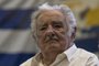 (FILES) Uruguay's former President (2010-2015) Jose Mujica attends the XI Congress of the Movimiento de Participacion Popular (Movement of Popular Participation - MPP) party, in Montevideo, on March 19, 2023. Uruguay's former President Jose Mujica announced on April 29, 2024, that he has esophageal cancer whose treatment is "complex,"  but he promised to remain in the political scene as long as he can and said he was grateful for his life. (Photo by Pablo PORCIUNCULA / AFP)<!-- NICAID(15747888) -->
