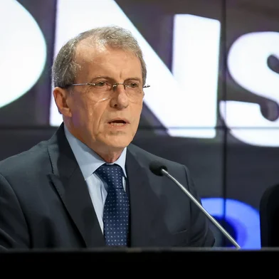 PORTO ALEGRE, RS, BRASIL, 08-12-2025: Cerimônia de posse do novo presidente do Grêmio. Odorico Roman, 67 anos, comandará o clube no triênio 2025-2028. Foto: Bruno Todeschini/Agência RBS<!-- NICAID(16183056) -->