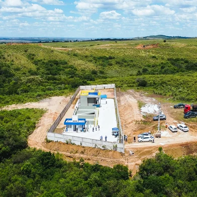 Estação de Tratamento de Esgoto da Corsan em Acegá, que atingiu universalização do saneamento no final de 2025<!-- NICAID(16224998) -->