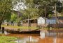 Famílias deixam suas casas em razão da cheia do Rio Uruguai na Fronteira Oeste