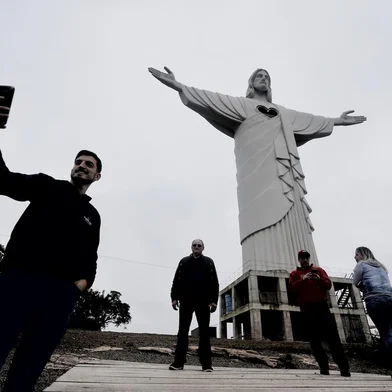 ENCANTADO, RS, BRASIL, 07.05.2022: Cristo da cidade de Encantado. Fotos: Lauro Alves/Agencia RBS<!-- NICAID(15089964) -->
