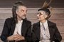 Hique Gomez e Simone Rasslan no espetáculo A Sbornia Kontratracka.Foto de 2019.<!-- NICAID(14747187) -->