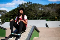 Canoas, RS, BrasilMaria Lúcia conquista o terceiro lugar no pódium da competição de skate STU na modalidade STREET.<!-- NICAID(16004081) -->