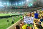 Torcedora gremista no jogo da seleção - Foto: Júlia Zimmermann/Arquivo Pessoal<!-- NICAID(15605726) -->