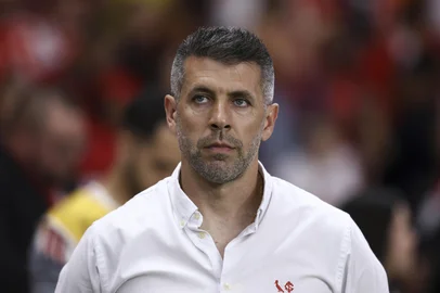 PORTO ALEGRE, RS, BRASIL, 27-08-2026: Internacional x Grêmio, clássico GreNal nº453, pelo jogo de ida das Quartas-de-Final da Copa do Brasil 2026. O jogo ocorre no estádio Beira-Rio, em Porto Alegre. Foto: Bruno Todeschini/Grupo RBSIndexador: Bruno Todeschini<!-- NICAID(16354470) -->