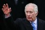 Britain's King Charles III waves as he leaves St. George's Chapel, in Windsor Castle, after attending the Easter Mattins Service, on March 31, 2024. (Photo by JUSTIN TALLIS / AFP)<!-- NICAID(15721406) -->