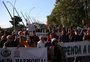 Ativistas protestam contra corte de árvores no Parque Harmonia