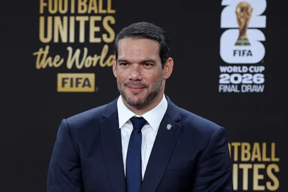 KEVIN DIETSCH / GETTY IMAGES NORTH AMERICA via AFP WASHINGTON, DC - DECEMBER 05: Samir Xaud, President of CBF poses on the red carpet prior to the FIFA World Cup 2026 Official Draw at John F. Kennedy Center for the Performing Arts on December 05, 2025 in Washington, DC. Kevin Dietsch/Getty Images/AFP (Photo by Kevin Dietsch / GETTY IMAGES NORTH AMERICA / Getty Images via AFP)<!-- NICAID(16181316) -->