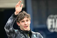 Mercedes' Italian driver Kimi Antonelli celebrates at the parc ferme after winning the Formula One Japanese Grand Prix at the Suzuka circuit in Suzuka, Mie prefecture on March 29, 2026. (Photo by Toshifumi KITAMURA / AFP)<!-- NICAID(16254481) -->