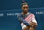 Reação de Simone Biles à série de Rebeca Andrade na final da ginástica viraliza; veja o vídeo