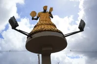 PORTO ALEGRE, RS, BRASIL - 26/01/2024 - No dia 21 de janeiro, o monumento dedicado à orixá Oxum, em Ipanema, na Zona Sul, foi vandalizado. O presidente da Federação das Religiões Afro-Brasileiras (Afrobras) registrou o caso junto à Polícia Civil. Contato do José Antônio Salvador - Presidente da Afrobras: 51 98129-9968. FOTO: RONALDO BERNARDI, AGÊNCIA RBS<!-- NICAID(15661413) -->