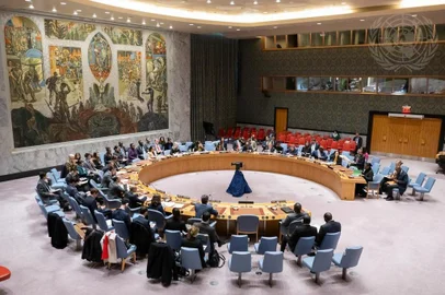 A wide view of the Security Council meeting on the situation in the Central African Republic.<!-- NICAID(15687240) -->