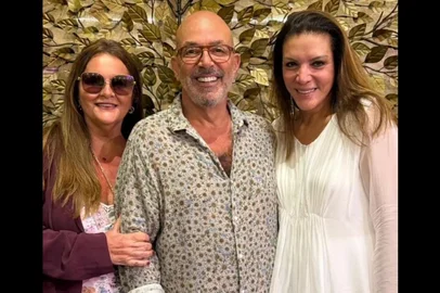 Flávio Mansur / Arquivo pessoal Sandra Nunes, Vitor Raskin e Gislaine Rial, anfitriões do evento em Atlântida<!-- NICAID(16206614) -->