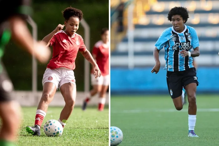 Fotos de Ta Santanna/Divulgação/Inter e Rodrigo Fatturi/Grêmio/Divulgação