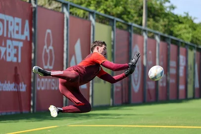 Anthoni no treino desta quarta-feira