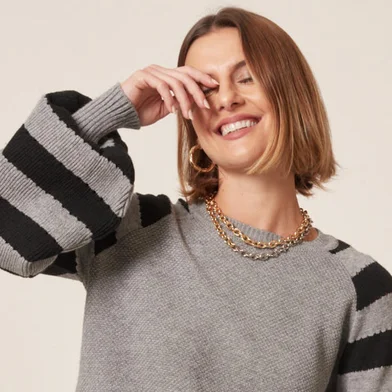 Blusa tricot stripes MOB R$ 498  para vitrine Donna<!-- NICAID(15086858) -->