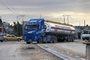 A truck carrying fuel crosses into Rafah in the southern Gaza Strip on November 15, 2023, amid the ongoing battles between Israel and the Palestinian group Hamas. Fuel that entered Gaza from Egypt through the Rafah border crossing on November 15, was "not at all enough", the United Nations agency for supporting Palestinian refugees said. (Photo by SAID KHATIB / AFP)<!-- NICAID(15598022) -->