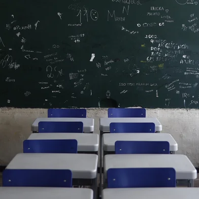 PORTO ALEGRE, RS, BRASIL - 2025.02.12 - Salas de aula da escola Protásio Alves contam com ventiladores e ar condicionado para a climatização dos alunos e professores. (Foto: André Ávila/ Agência RBS)Indexador: Andre Avila<!-- NICAID(15975021) -->