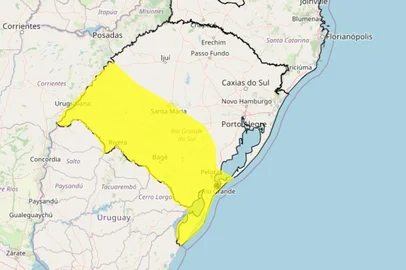 Parte do Rio Grande do Sul pode ter tempestade a partir do meio-dia desta terça-feira (27). Alerta amarelo emitido pelo Instituto Nacional de Meteorologia (Inmet) indica risco de chuva intensa na Região Sul, Campanha, Fronteira Oeste e Região Central.<!-- NICAID(16212335) -->