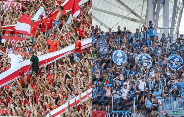 Montagem de fotos Ricardo Duarte/Inter e Lucas Uebel/Grêmio