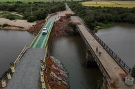 25.02.25: Dilermando de Aguiar,RS,Brasil: Inauguração de ponte provisória entre as cidades de Dilermando de Aguiar e São Pedro do Sul. Fotos: Duda Fortes/Agencia RBS<!-- NICAID(16002912) -->