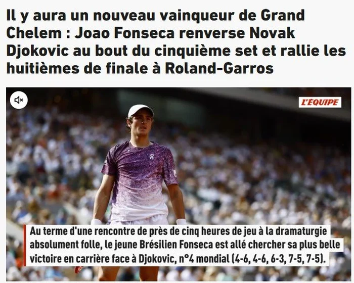 - / Reprodução/L'equipe
