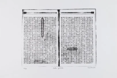 Litografia de Elida Tessler, em exposição na mostra Um Recorte da Coleção de Gravuras do Mustrab, no Museu do Trabalho.<!-- NICAID(14903947) -->