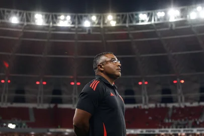 Porto Alegre, RS, Brasil, 16-04-2025: Pré-jogo Internacional x Palmeiras pela quarta rodada do Campeonato Brasileiro Série A 2025. Foto: Duda Fortes / Agência RBSIndexador: Andre Avila<!-- NICAID(16018586) -->