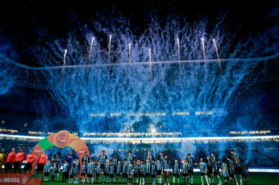 Duda Fortes / Grupo RBS PORTO ALEGRE, RS, BRASIL, 06-08-2026: Grêmio recebe o Mirassol, na Arena, em partida que vale vaga nas Quartas-de-Final da Copa do Brasil. Fotos: Duda Fortes/Grupo RBS<!-- NICAID(16340909) -->