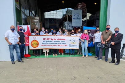 Em uma corrente de solidariedade entre milhares de gaúchos, a 7ª edição da campanha Natal do Bem bateu um novo recorde de doações. No total, foram arrecadados 811.879kg de alimentos que estão sendo destinados para 964 entidades sociais de 34 cidades gaúchas. Fruto da parceria do Grupo RBS e da Rede de Bancos de Alimentos do Rio Grande do Sul, os donativos estão beneficiando cerca de 216 mil pessoas.   <!-- NICAID(14990297) -->