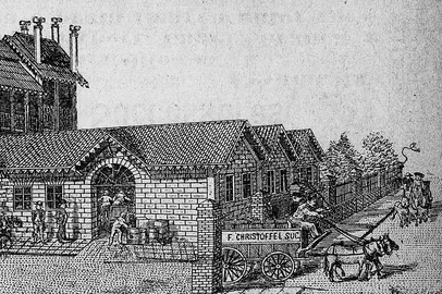 Cervejaria Christoffel, na Rua Voluntários da Pátria, em Porto Alegre, em 1889<!-- NICAID(15974743) -->